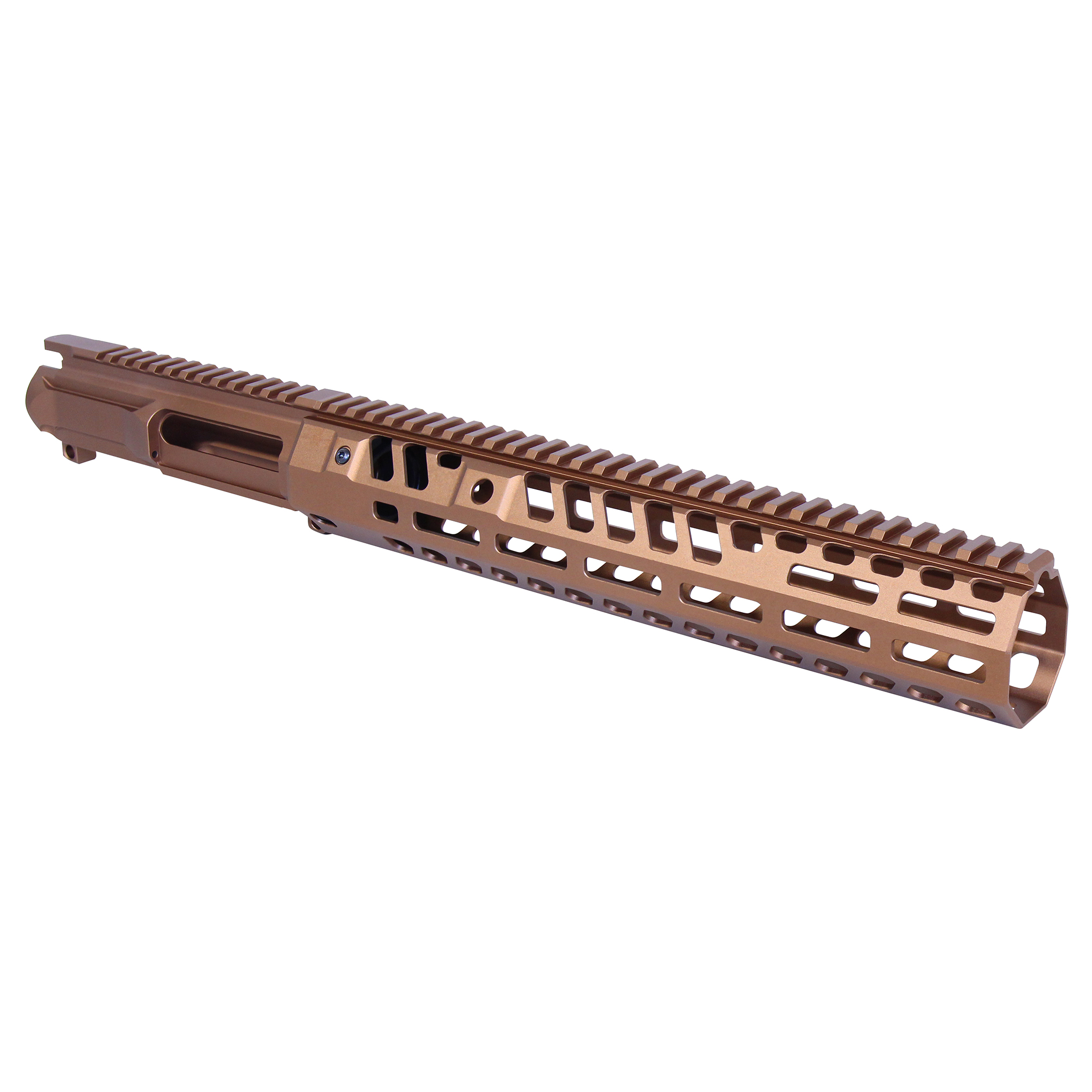 Anodized Bronze AR-15 Slabside Stripped Billet Upper Receiver with 12-inch Socom Series Handguard