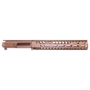 Anodized Bronze AR-15 Slabside Stripped Billet Upper Receiver with 12-inch Socom Series Handguard