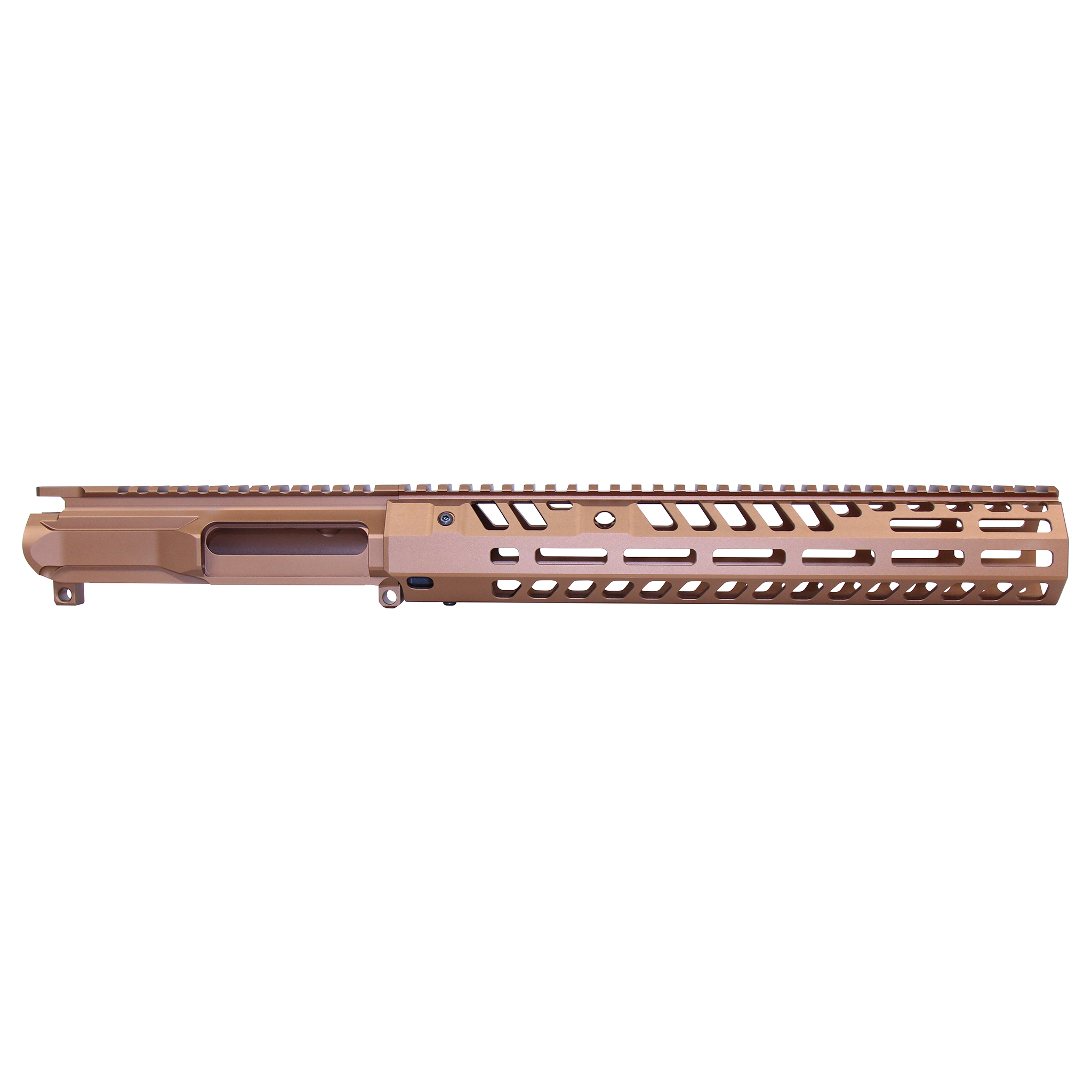 Anodized Bronze AR-15 Slabside Stripped Billet Upper Receiver with 12-inch Socom Series Handguard