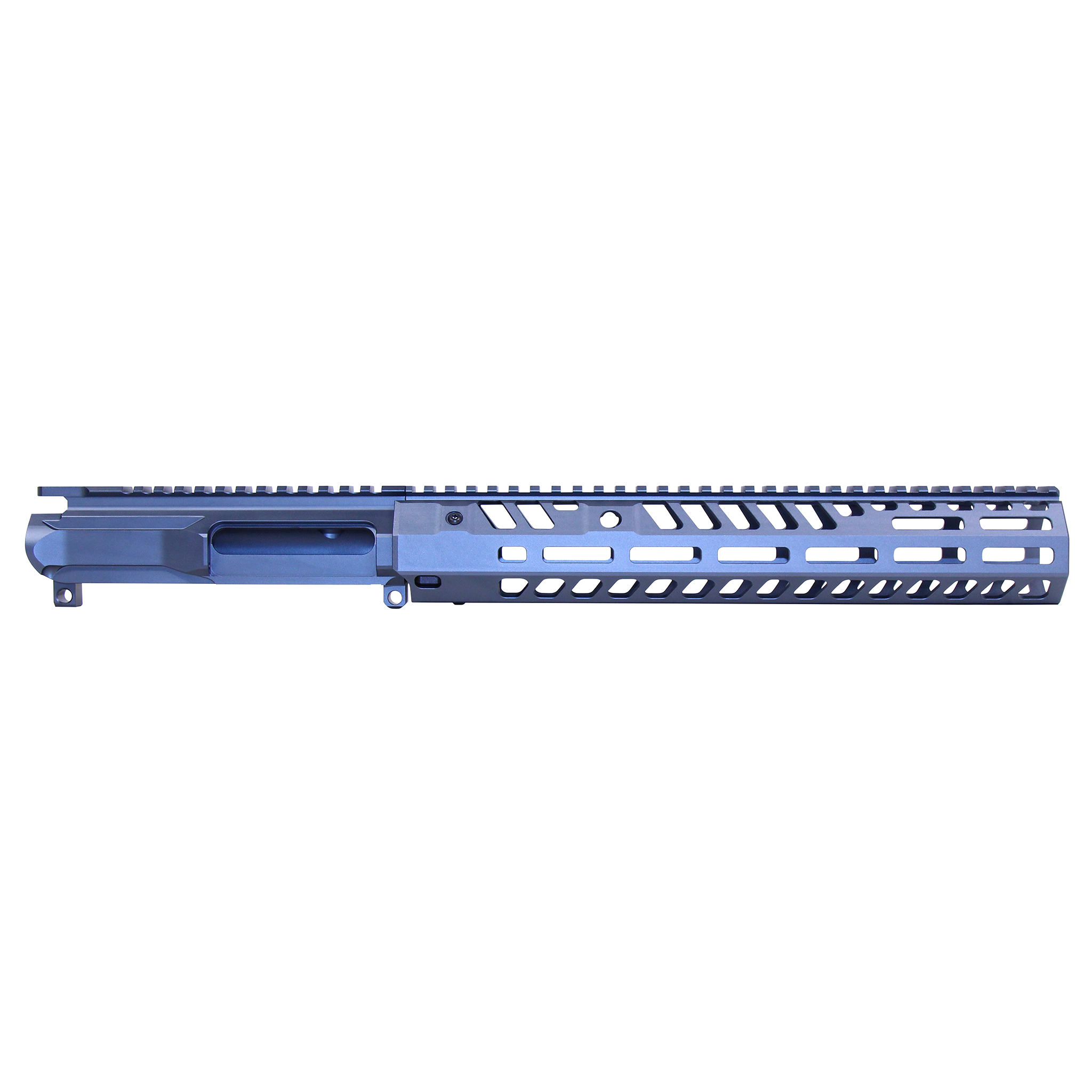 Anodized grey AR-15 Slabside stripped billet upper receiver with 12-inch Socom Series handguard