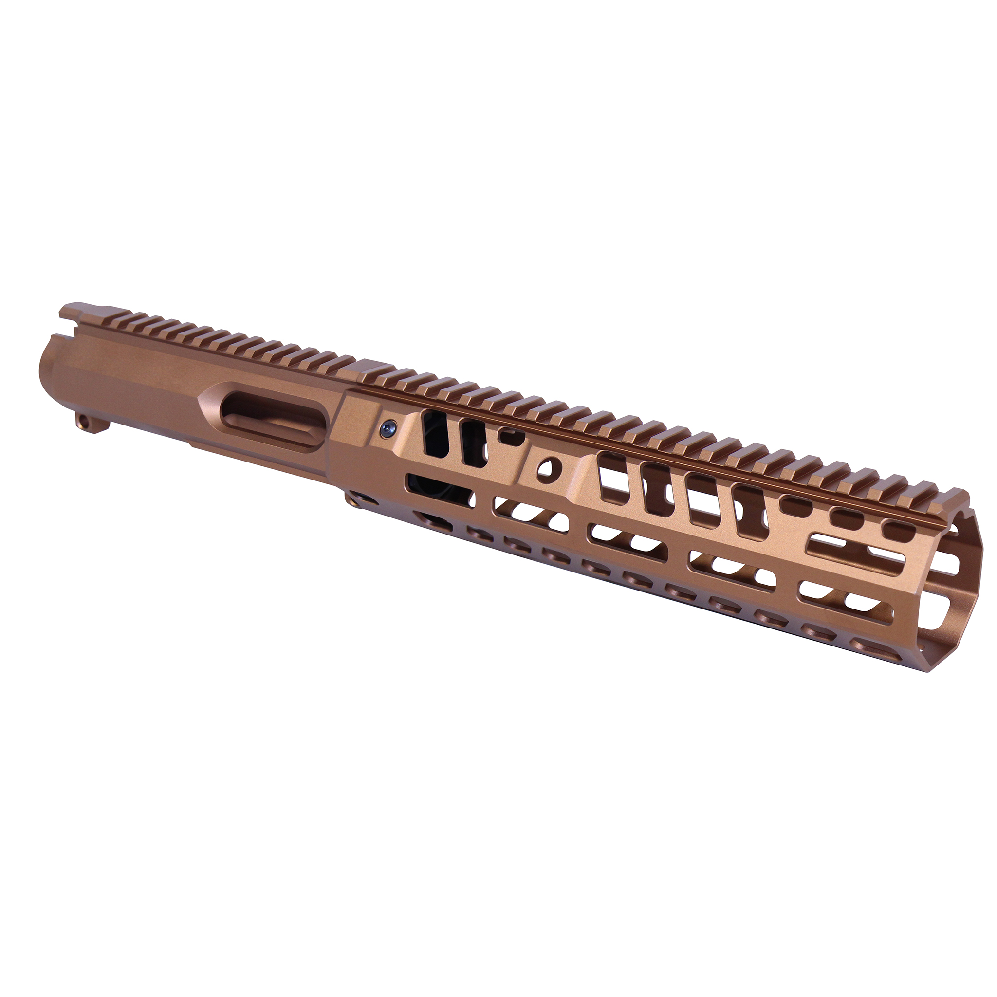 AR 9MM Stripped Billet Upper Receiver with 9" Socom Series Handguard in Anodized Bronze