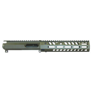 Anodized Green AR 9MM Stripped Billet Upper Receiver with 9-inch Socom Series Handguard
