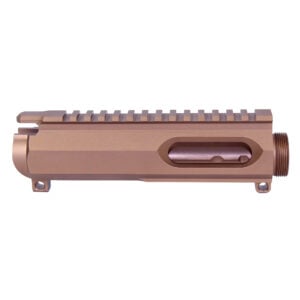 Anodized Bronze AR-15 9mm Billet Upper Receiver with Flat Top Rail