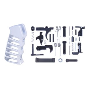 AR-15 Complete Lower Parts Kit with Anodized Bronze Skeletonized Pistol Grip