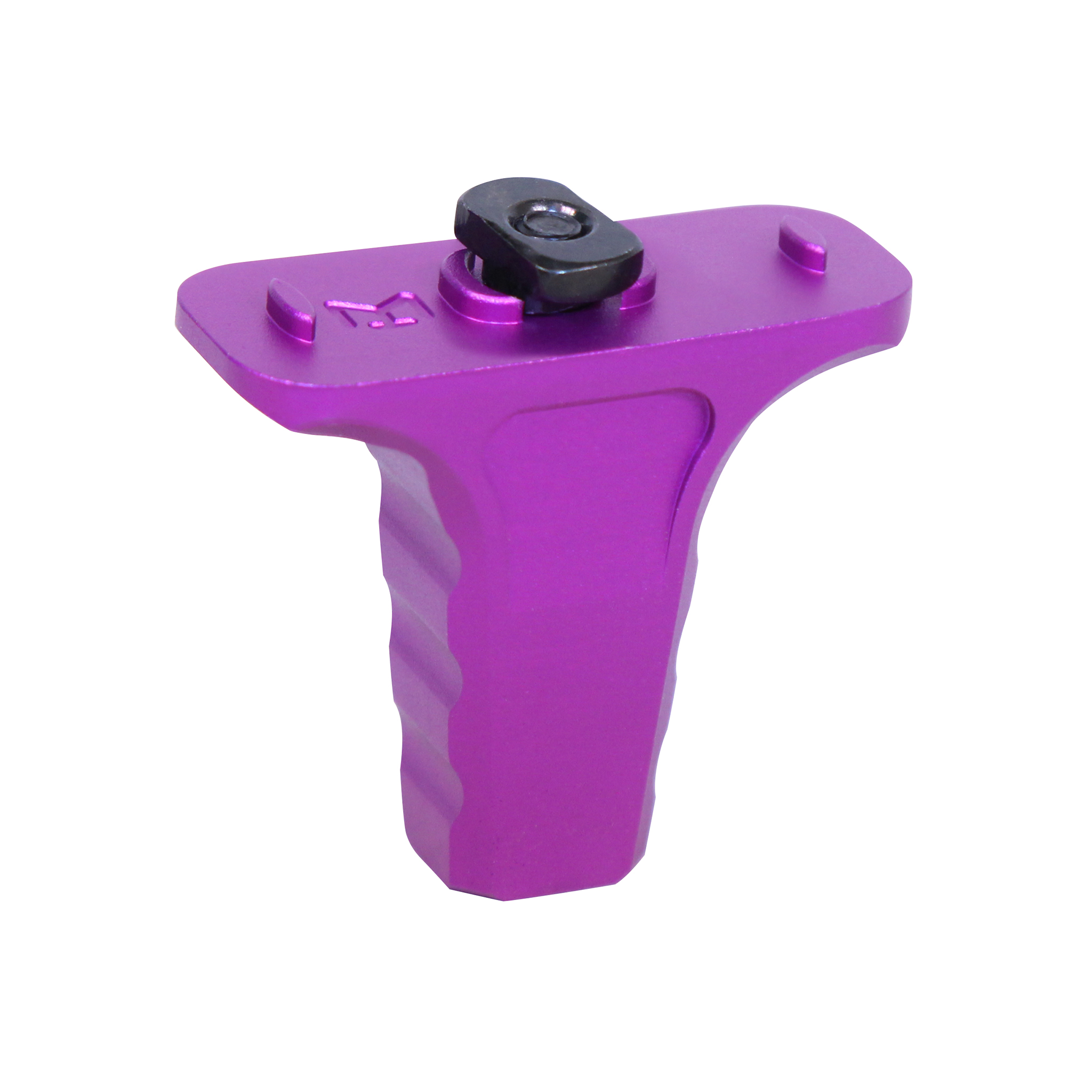 Micro M-LOK Vertical Handstop in anodized purple finish with textured grip sides