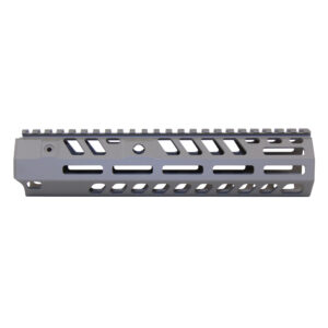 Flat Dark Earth 9-inch M-LOK handguard with skeletonized profile and top rail