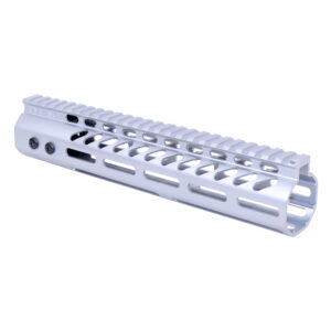 Anodized Clear 10 inch M-LOK handguard with monolithic top rail