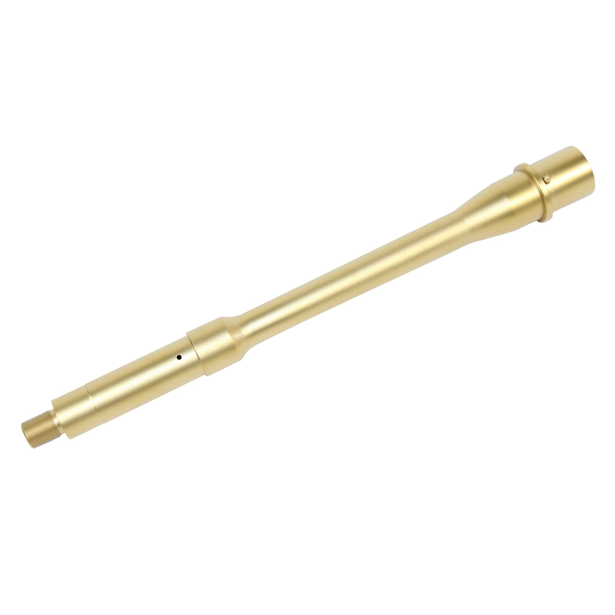 Tin coated 10.5 inch 5.56mm AR-15 barrel with threaded muzzle end