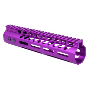 Anodized Purple 9-inch M-LOK Free Floating Handguard with Monolithic Top Rail for .308 Caliber AR-308