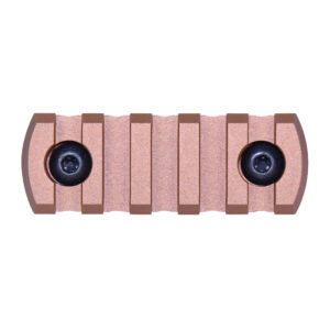 Anodized Bronze M-LOK accessory rail with two black mounting screws