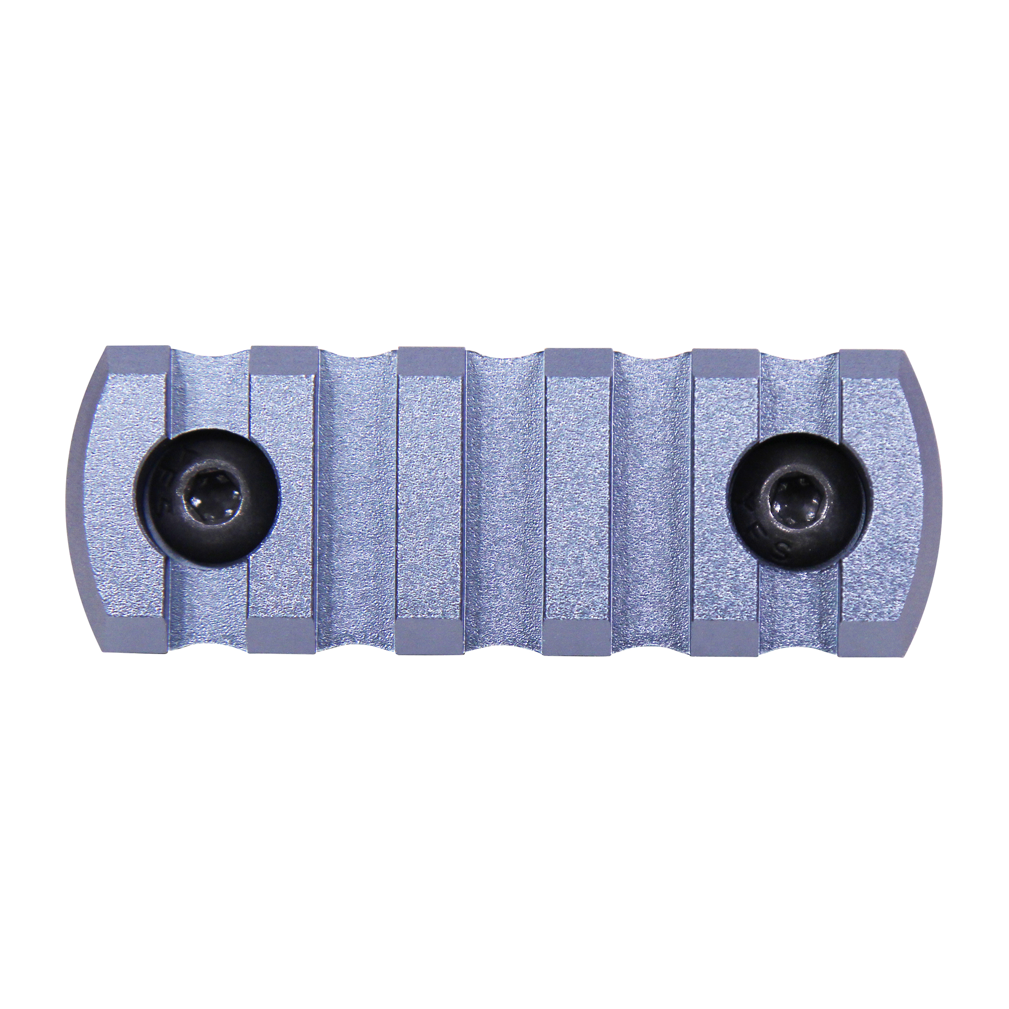 Anodized grey 2.25 inch removable M-LOK accessory rail with black set screws