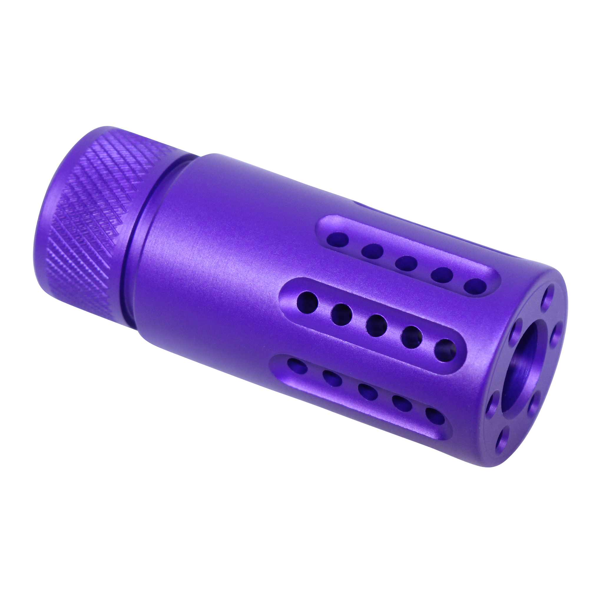 Anodized Royal Purple Micro Slip Over Barrel Shroud with Multi Port Muzzle Brake