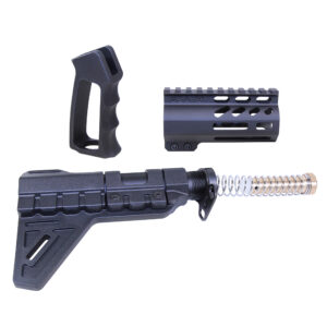 AR-15 Mini Pistol Furniture Set with Micro Breach Pistol Brace in Anodized Royal Purple