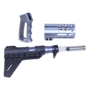 AR-15 Mini Pistol Furniture Set with Micro Breach Pistol Brace in Anodized Royal Purple