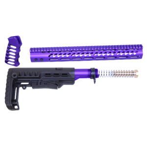 AR-15 Ultralight Series furniture set in anodized royal purple and black