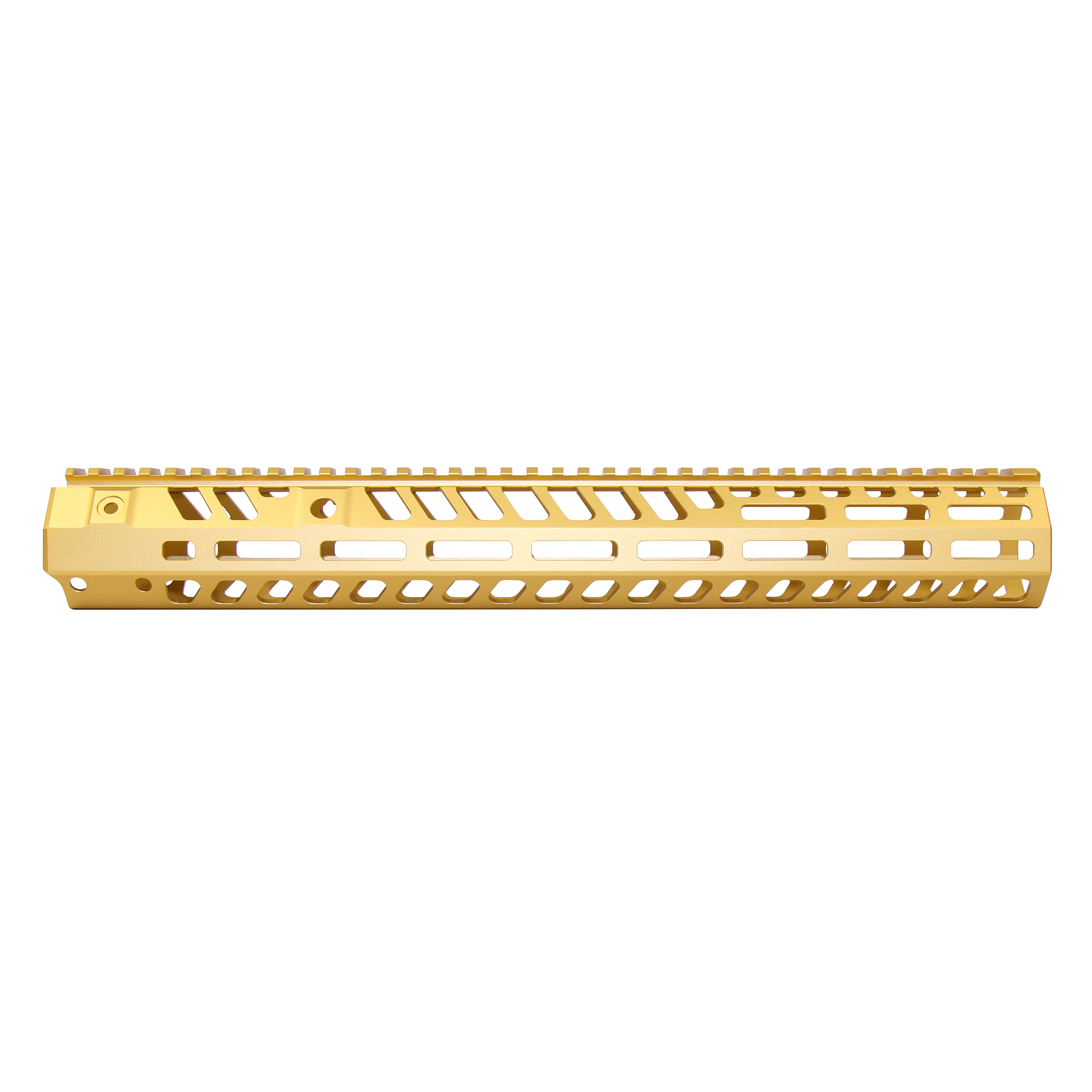 Anodized gold 15-inch Socom Series handguard with M-LOK slots and top rail