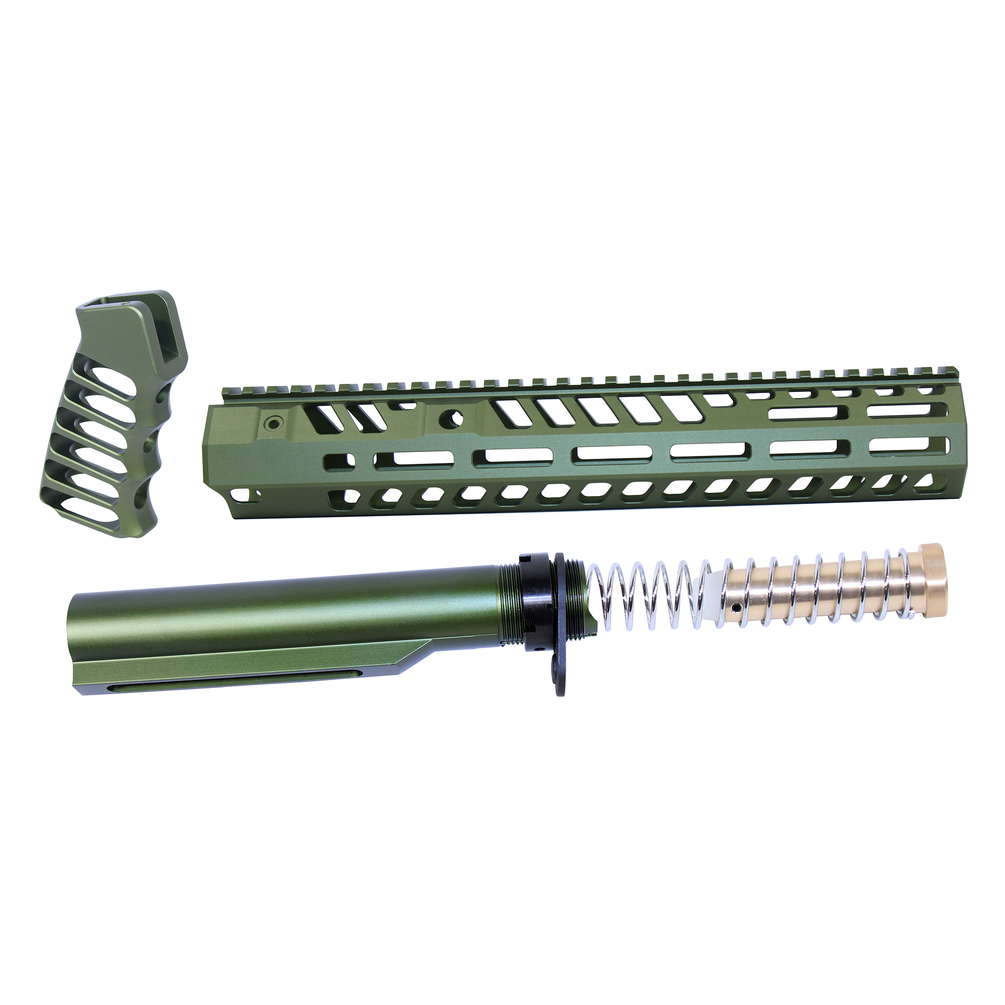 AR-15 12" Socom Series Build Kit (Anodized Green)