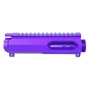 Anodized Royal Purple AR-15 9mm Dedicated Stripped Billet Upper Receiver with flat top rail