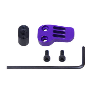 Extended Mag Catch Paddle Release in Anodized Royal Purple with hardware and hex key