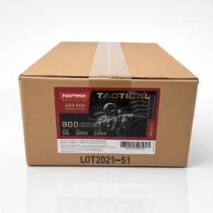 Norma Tactical .223 Rem 55gr FMJ – 900 Round Case